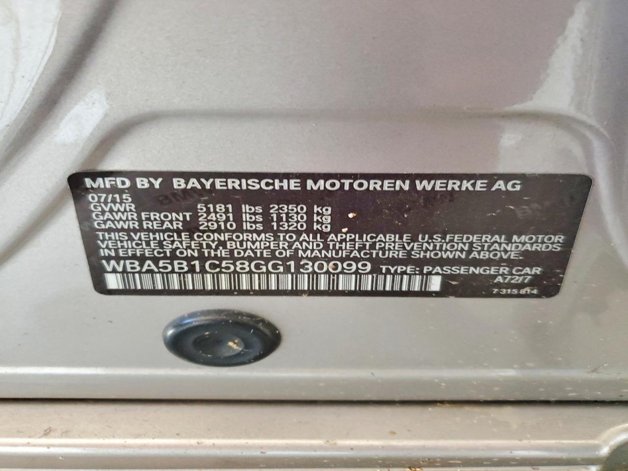 2016 BMW 5 series