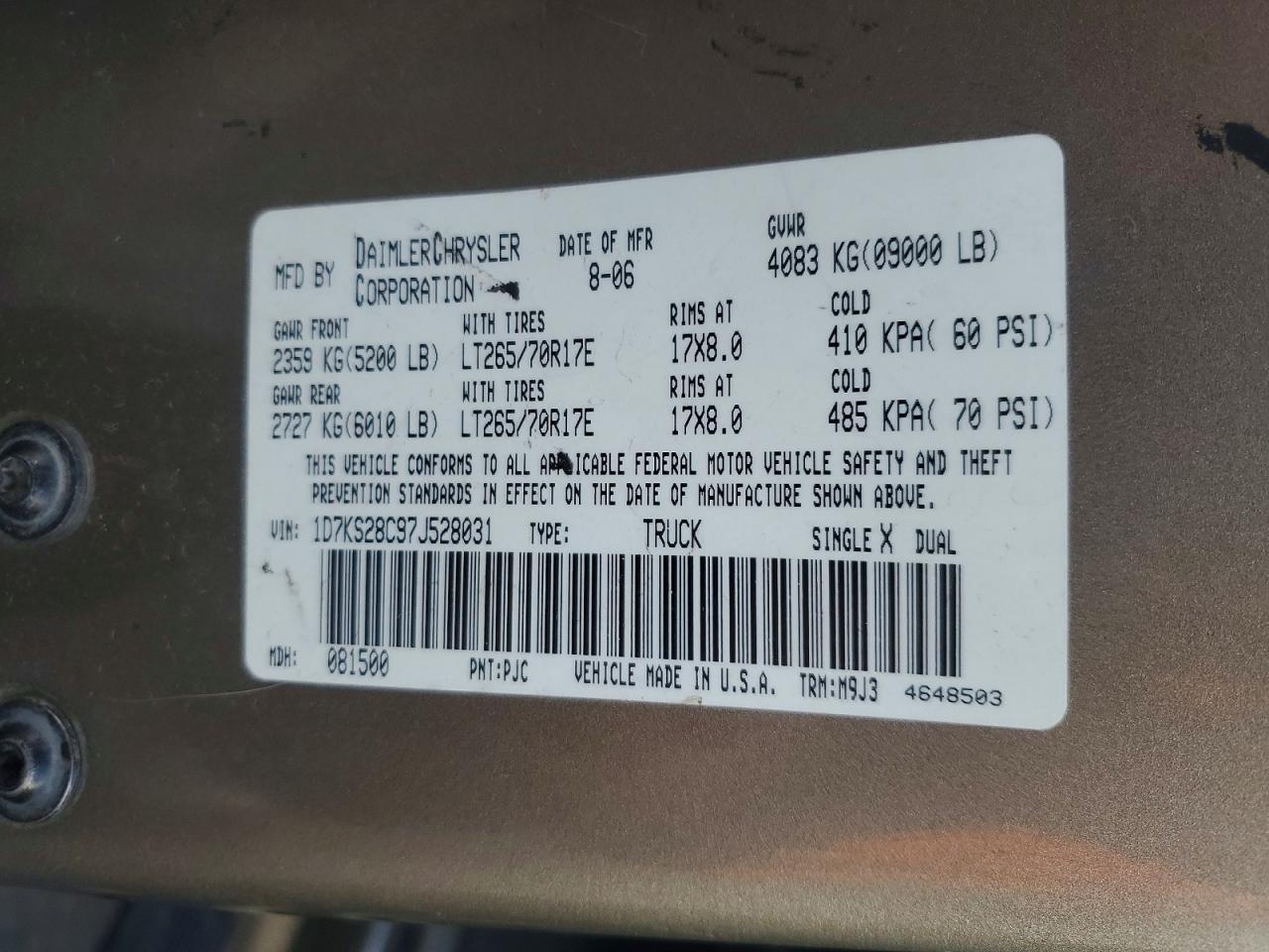 2007 DODGE Ram 2500