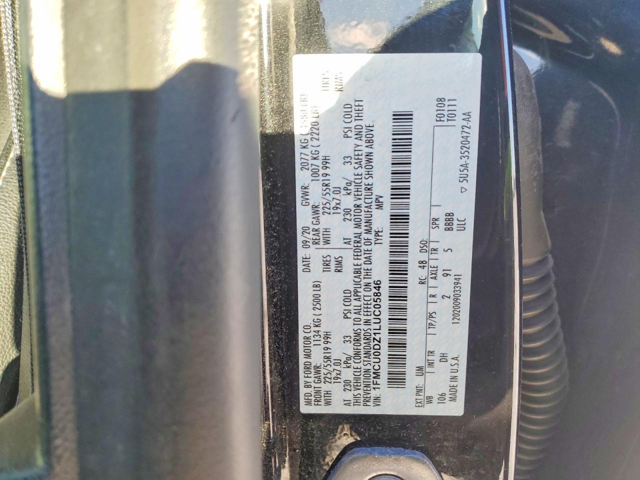 2020 FORD ESCAPE