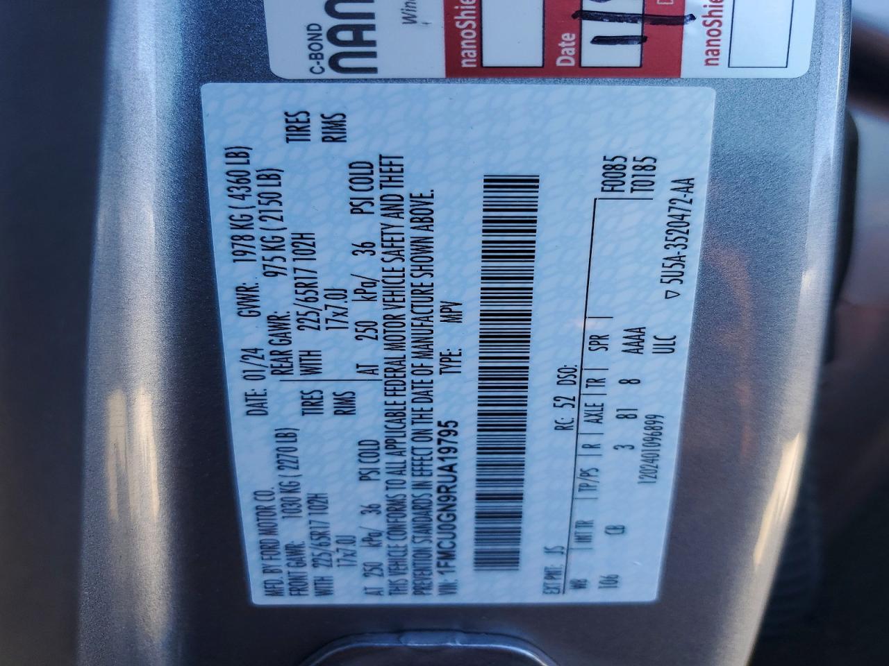 2024 FORD ESCAPE