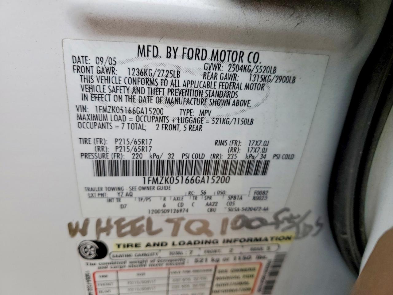 2006 FORD Freestyle