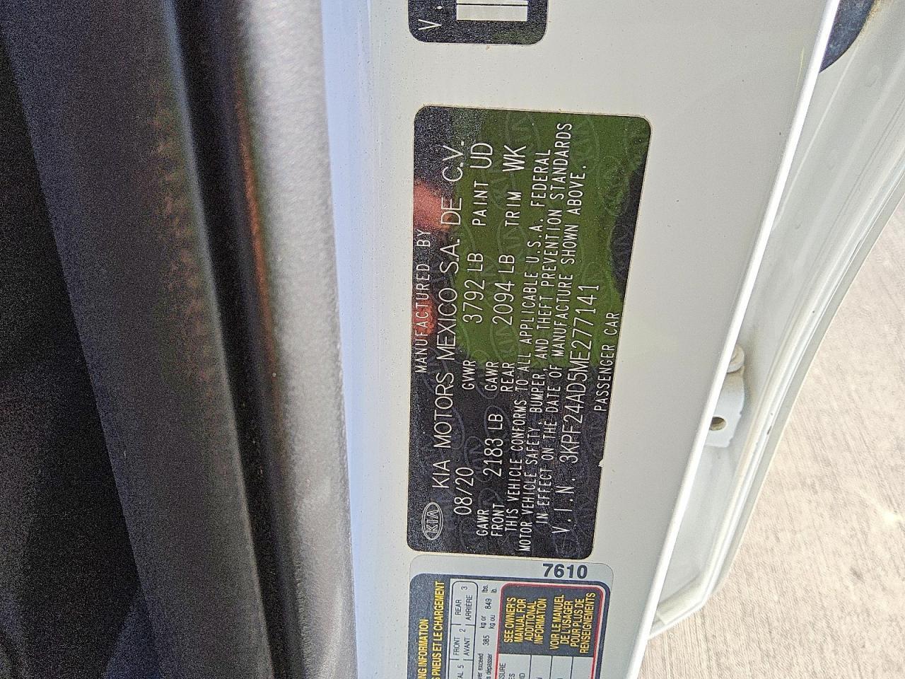 2021 KIA FORTE