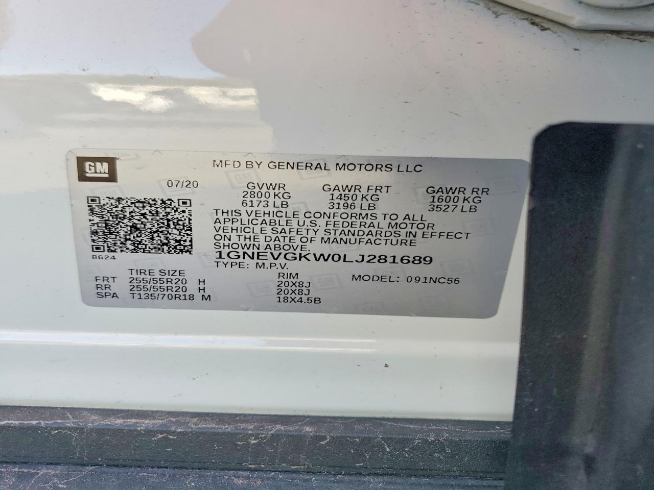 2020 CHEVROLET TRAVERSE