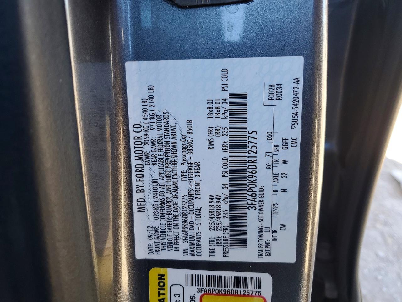 2013 FORD FUSION