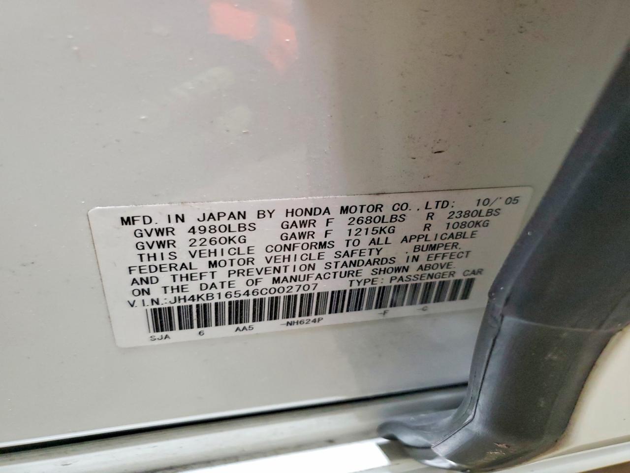 2006 ACURA RL