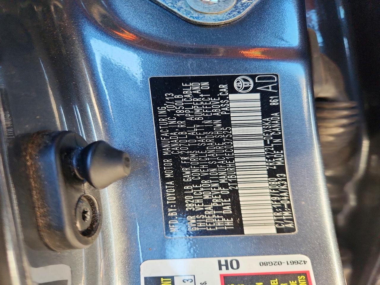2014 TOYOTA COROLLA