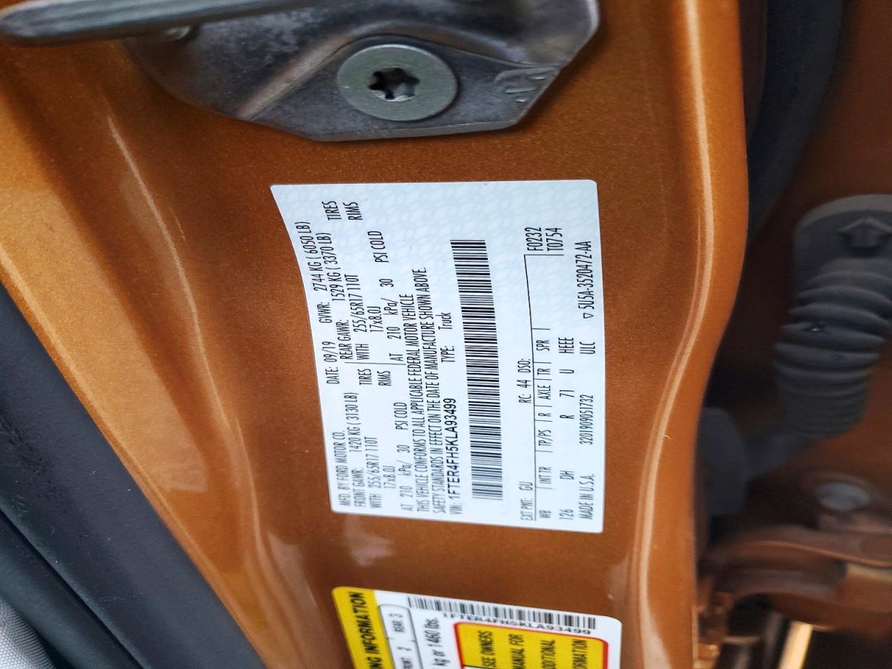2019 FORD RANGER