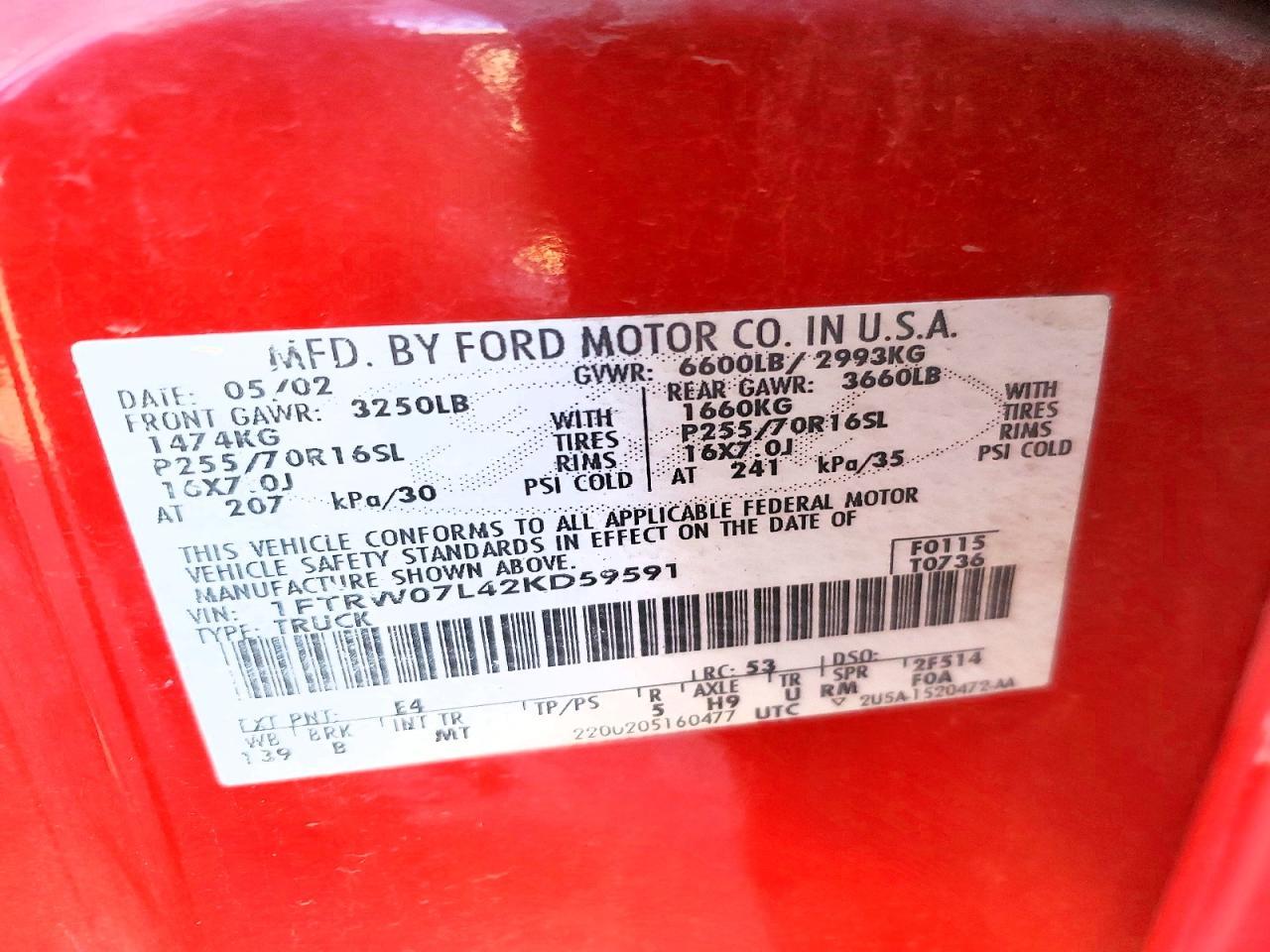 2002 FORD F-150