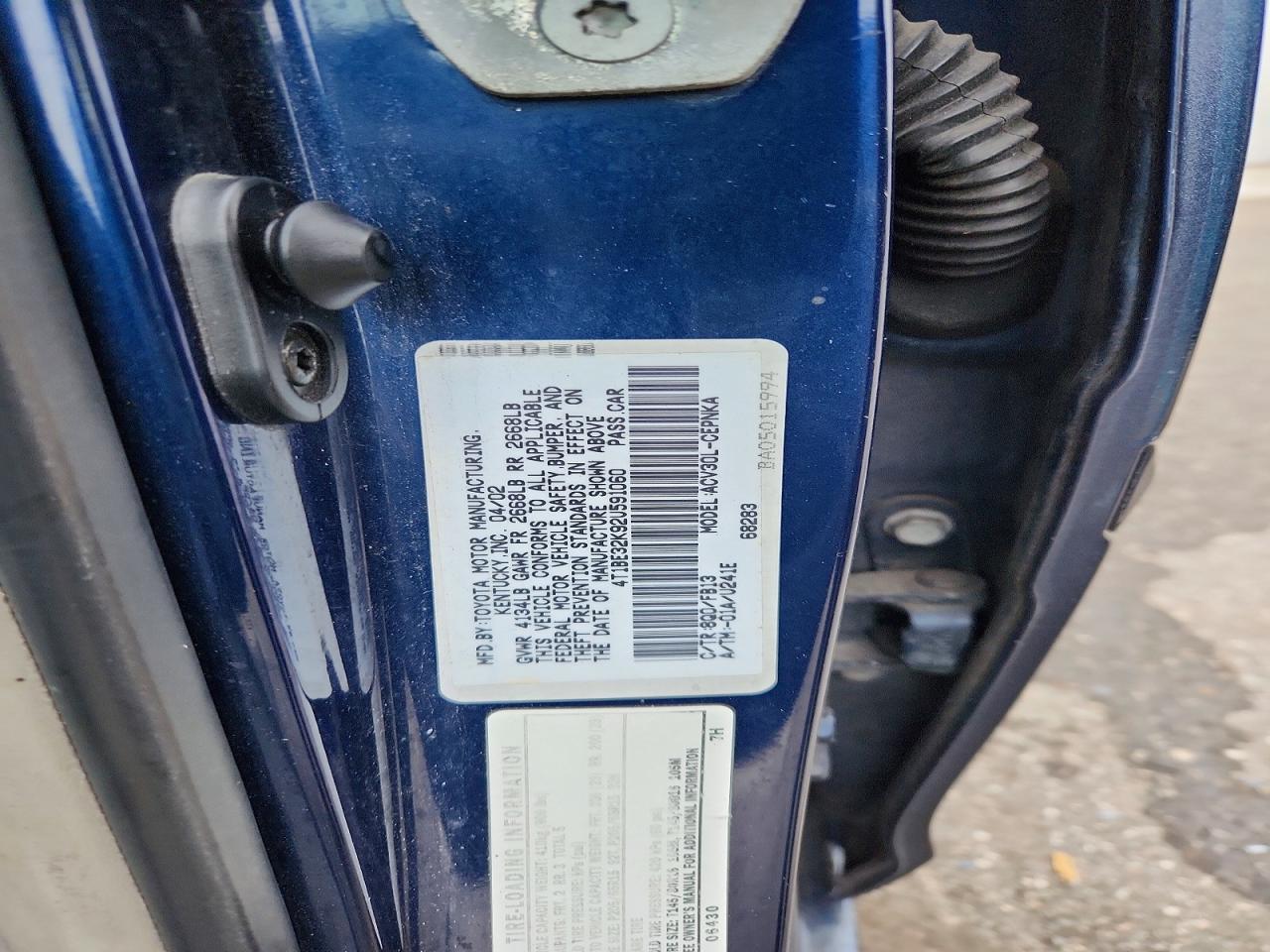 2002 TOYOTA CAMRY