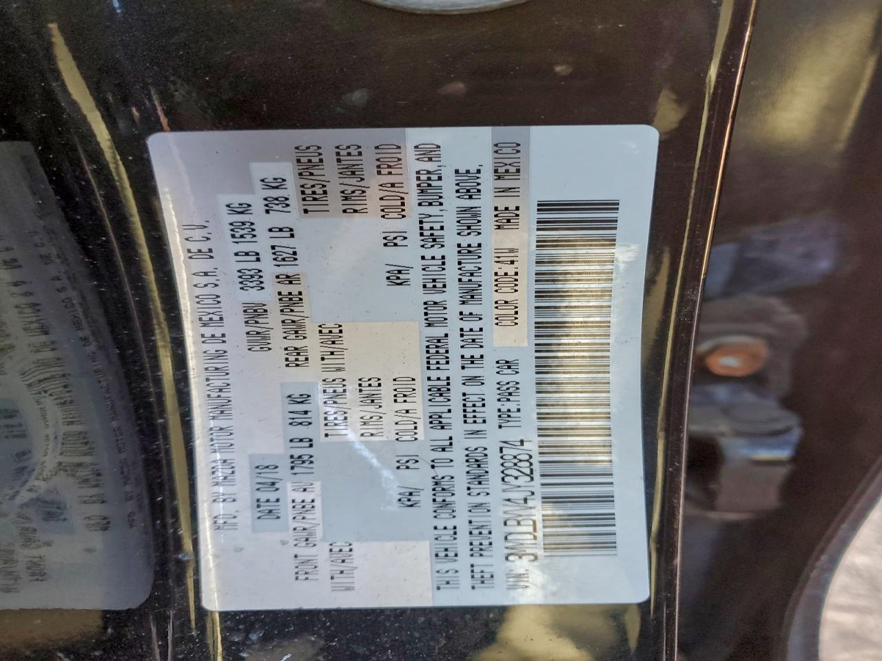 2018 TOYOTA YARIS