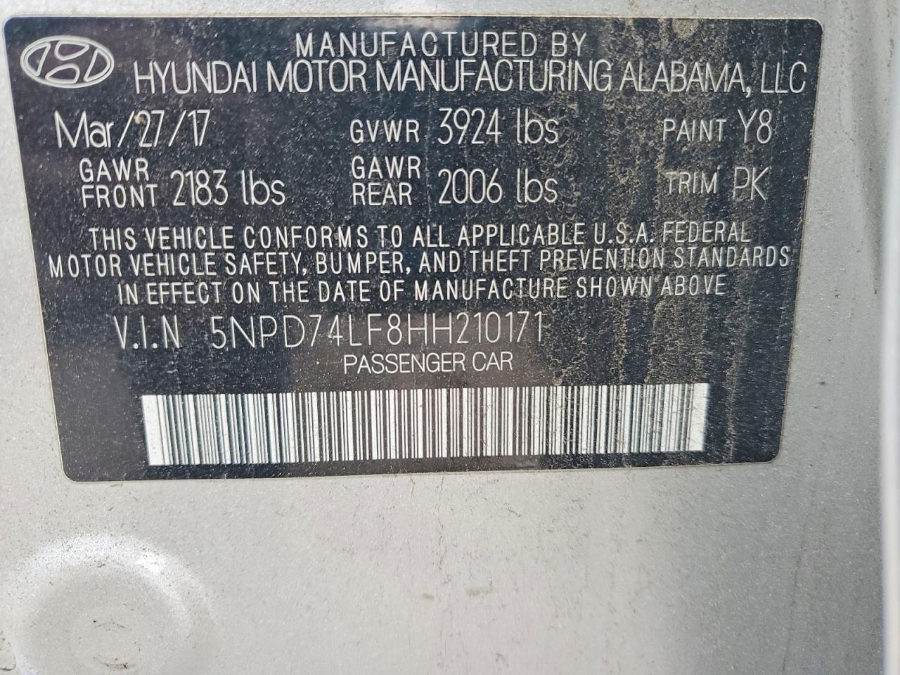2017 HYUNDAI ELANTRA