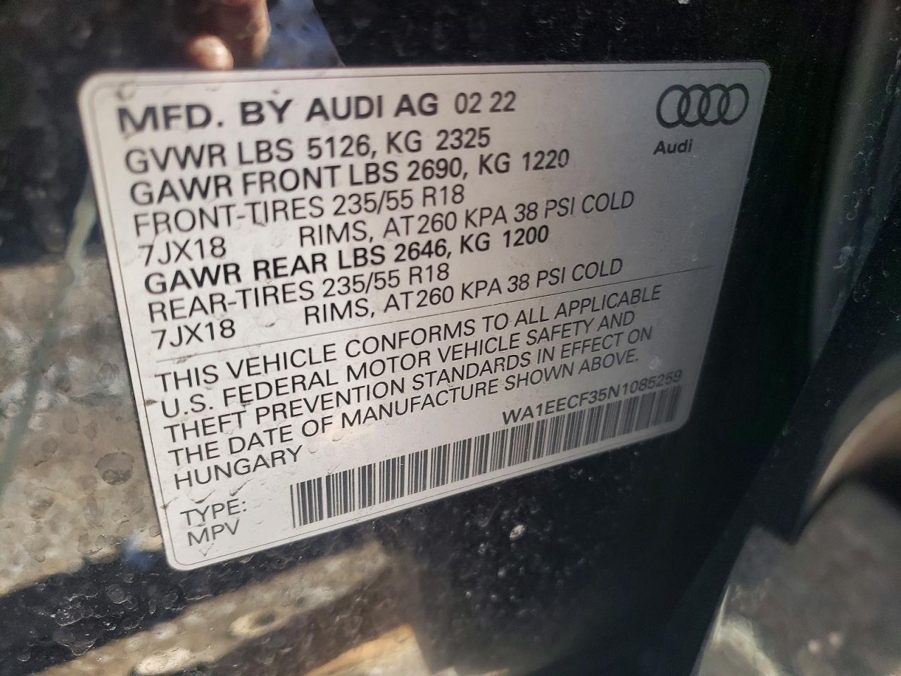 2022 AUDI Q3