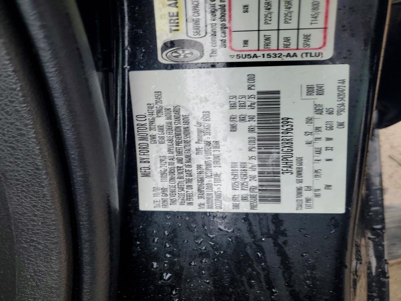 2011 FORD FUSION
