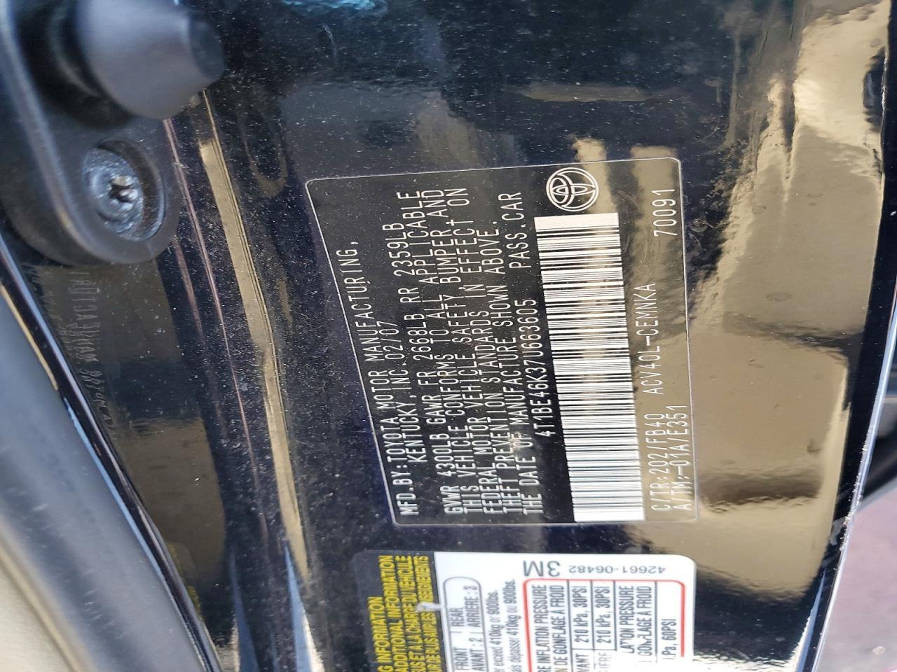 2007 TOYOTA CAMRY