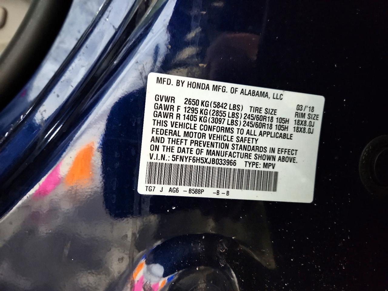 2018 HONDA PILOT