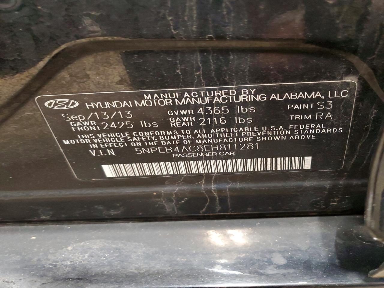 2014 HYUNDAI SONATA