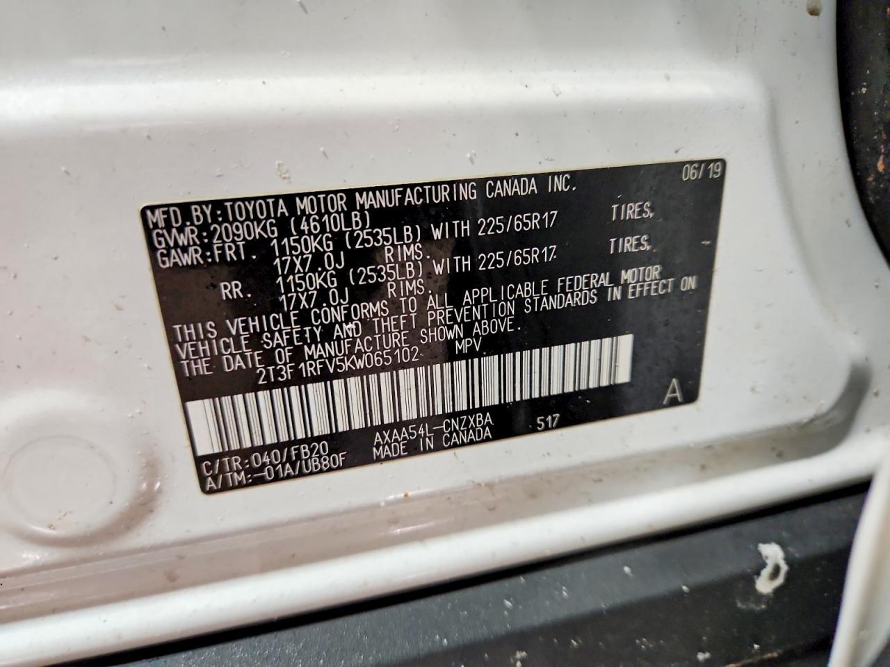 2019 TOYOTA RAV4