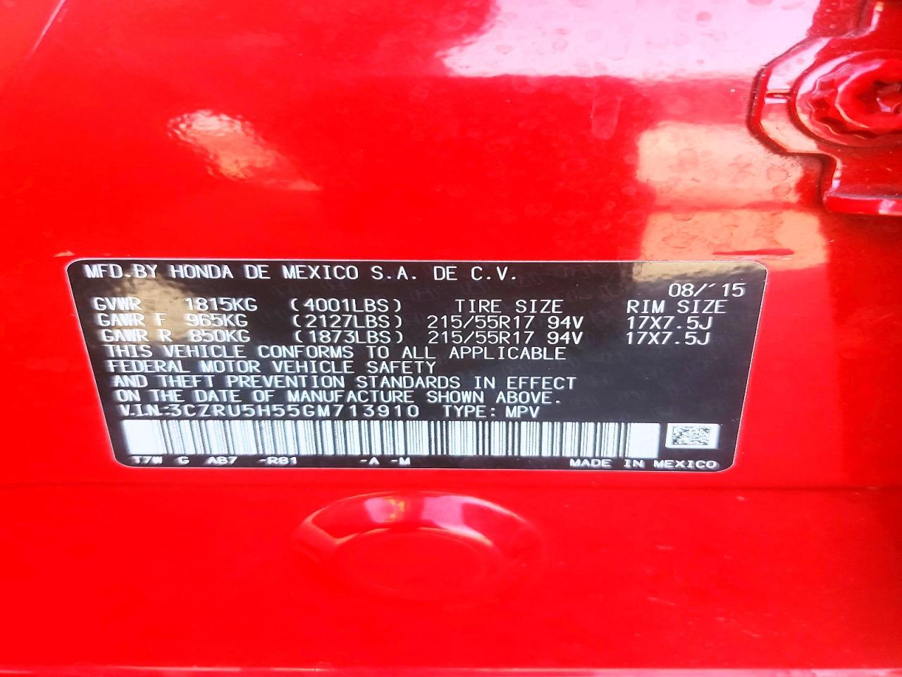 2016 HONDA HR-V
