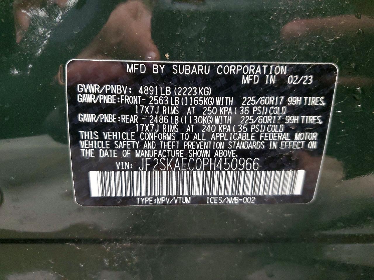 2023 SUBARU FORESTER