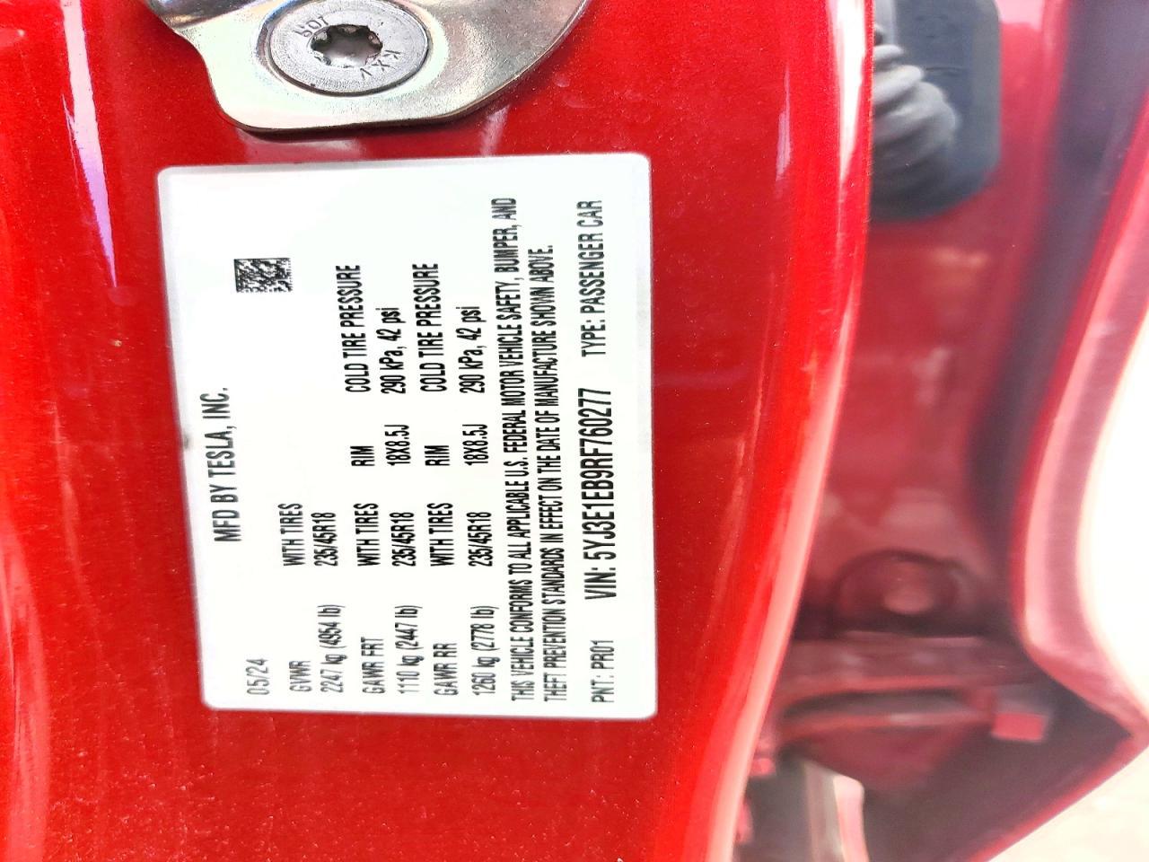 2024 TESLA MODEL 3