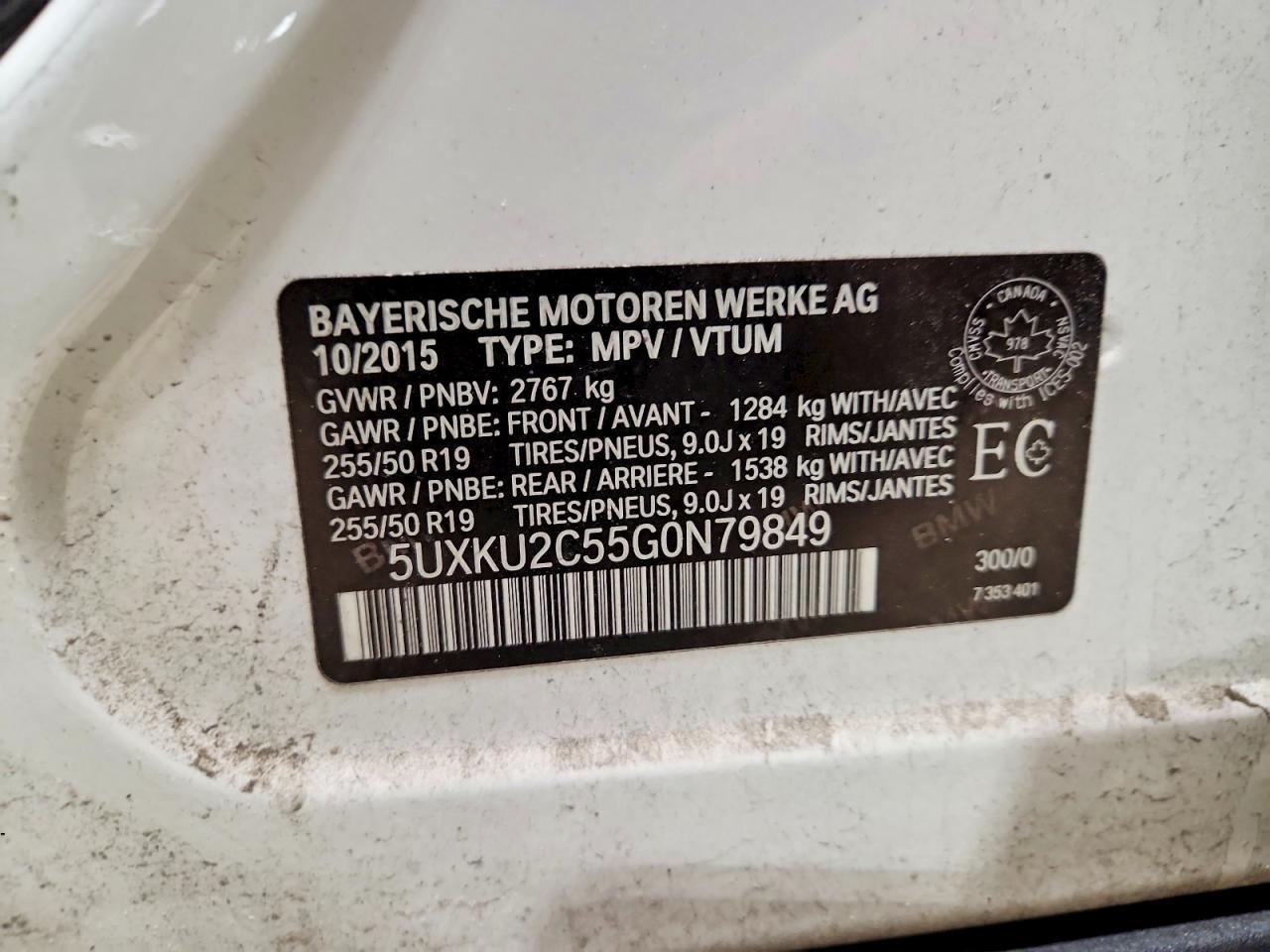 2016 BMW X6