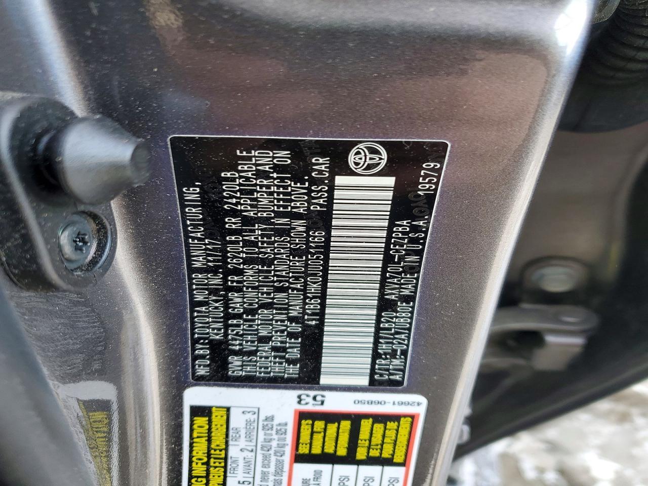 2018 TOYOTA CAMRY