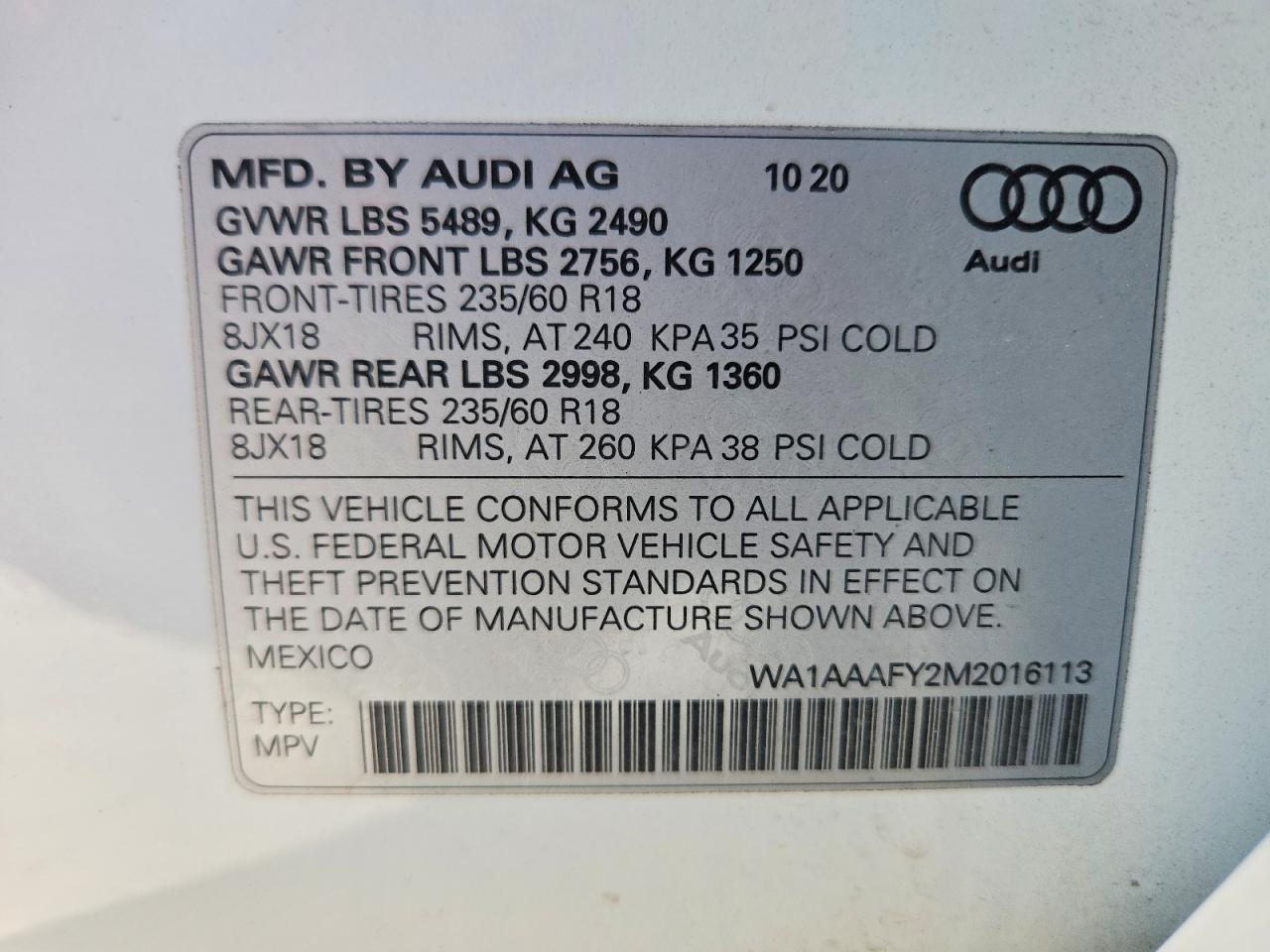 2021 AUDI Q5