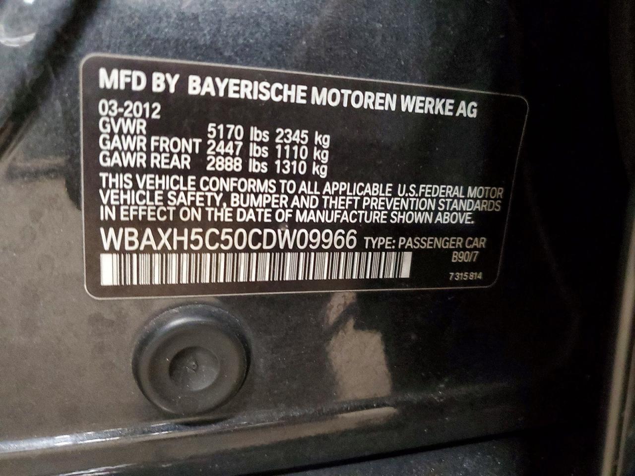 2012 BMW 5 series
