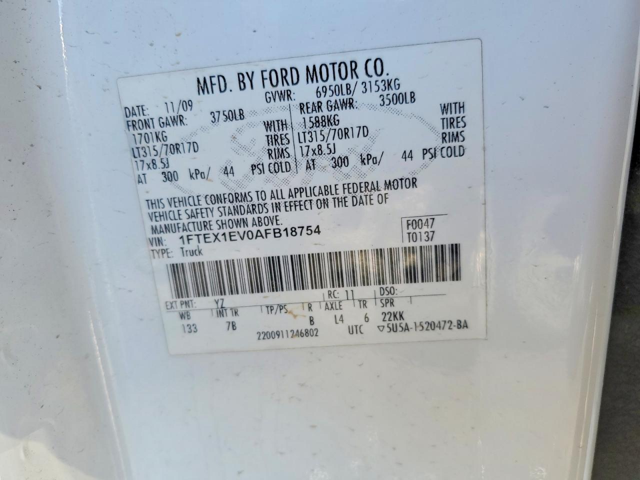 2010 FORD F-150