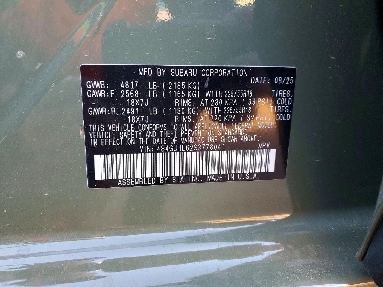 2025 SUBARU Crosstrek