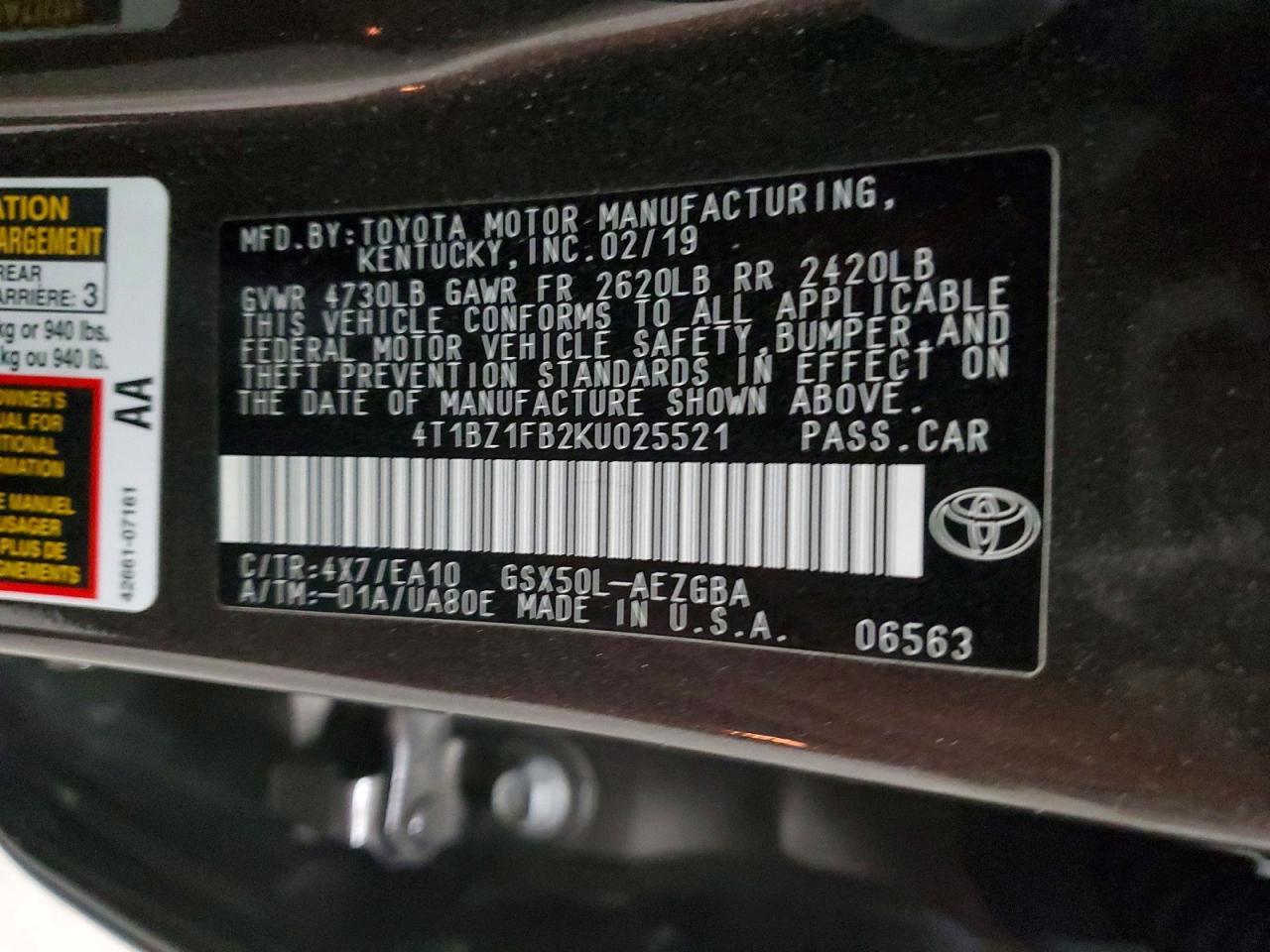 2019 TOYOTA Avalon