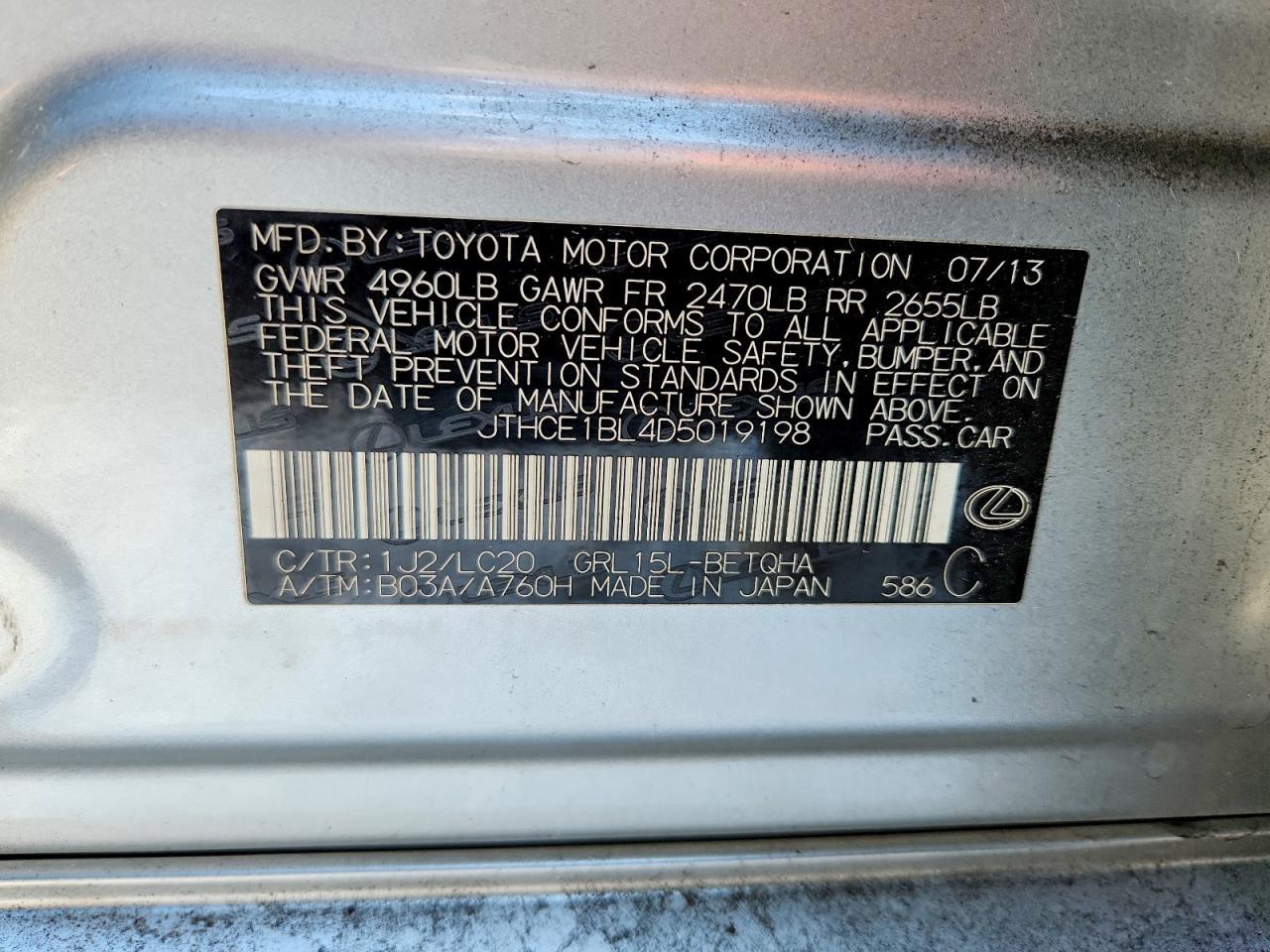 2013 LEXUS GS 350