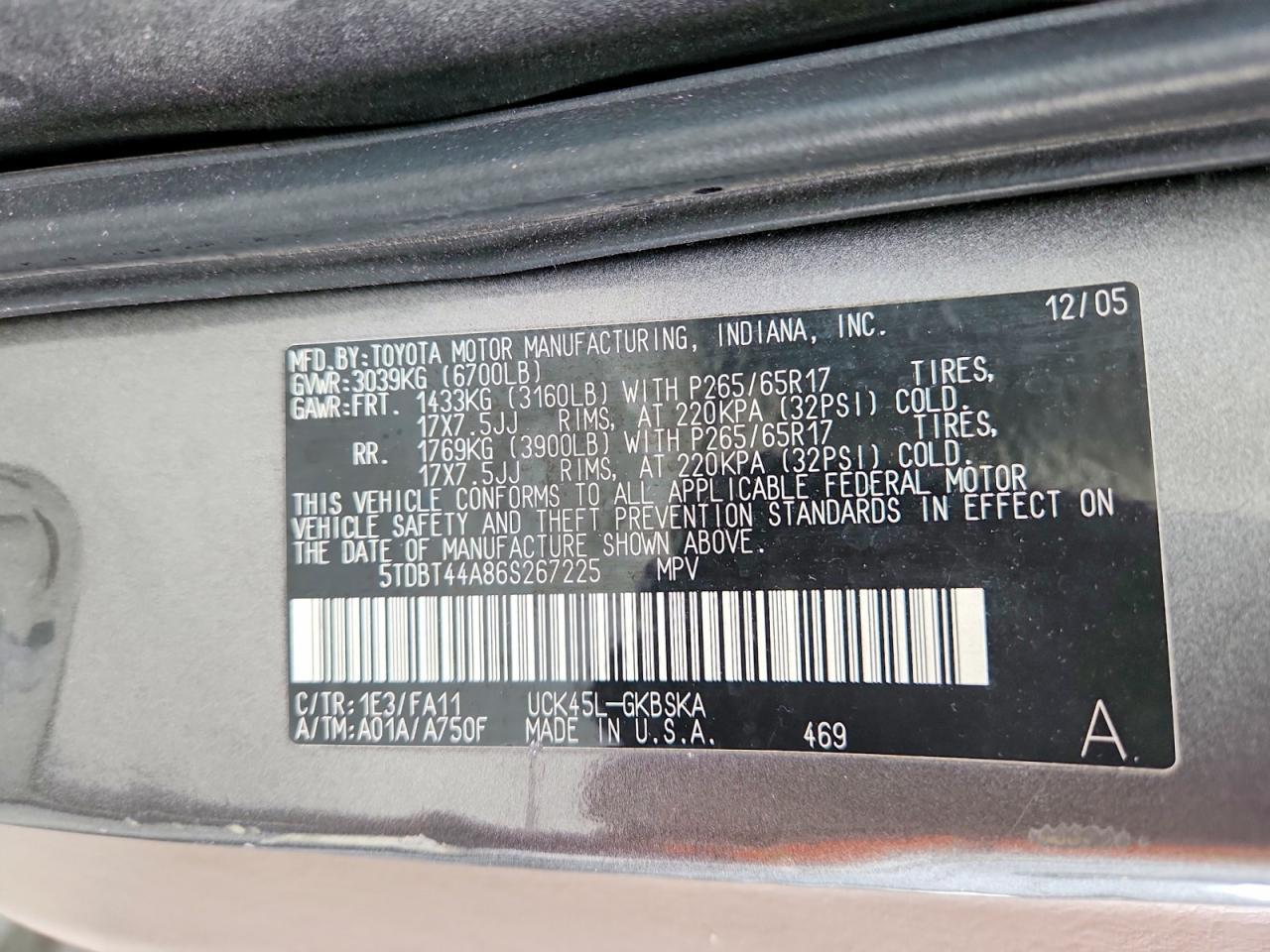 2006 TOYOTA Sequoia