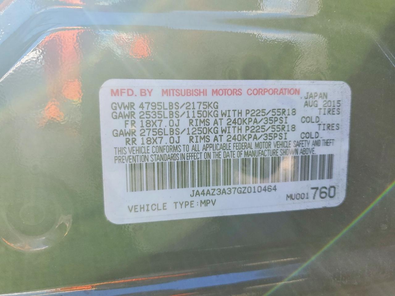 2016 MITSUBISHI outlander