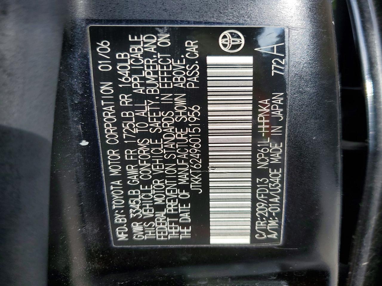 2006 TOYOTA SCION
