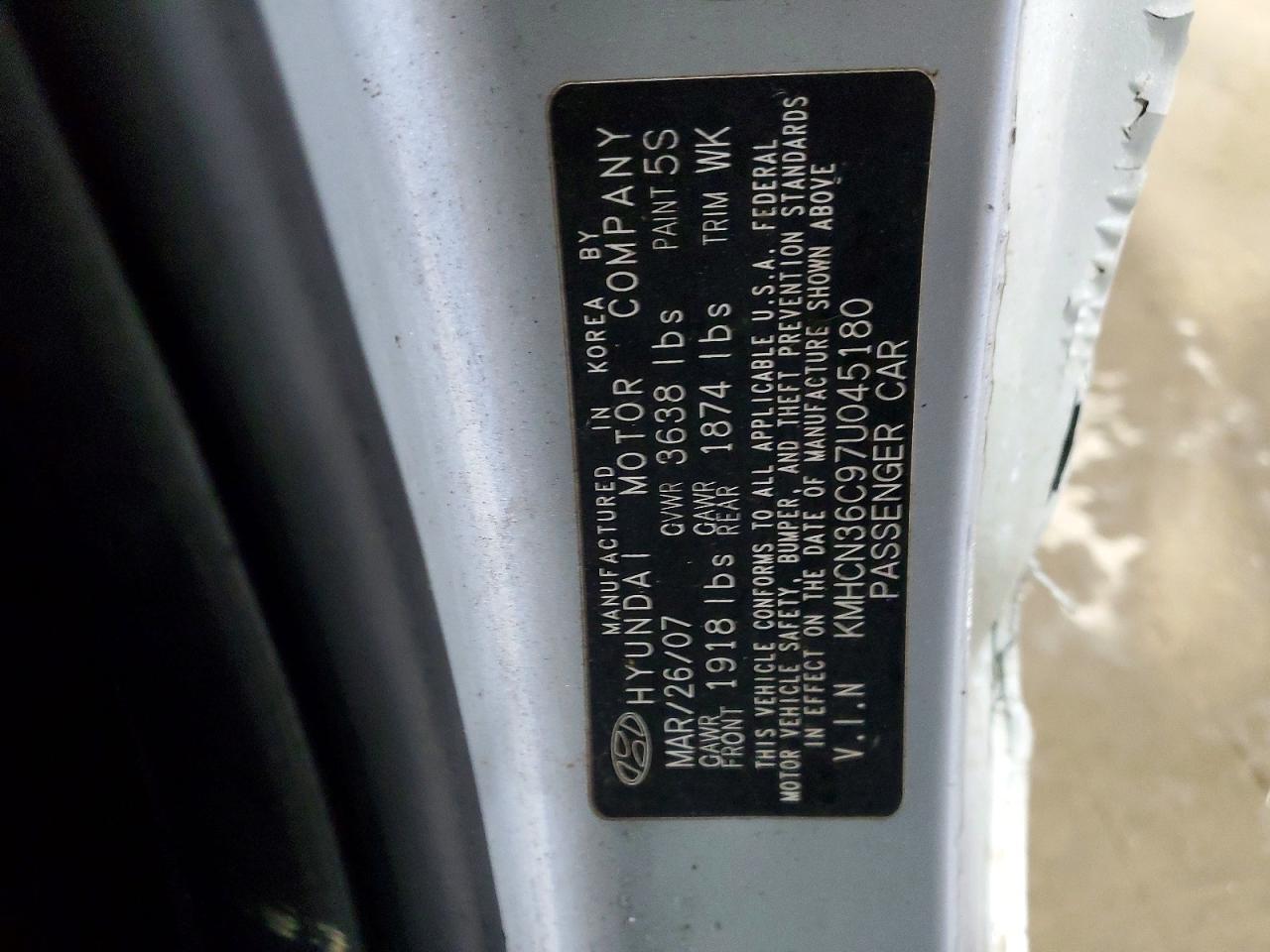 2007 HYUNDAI ACCENT
