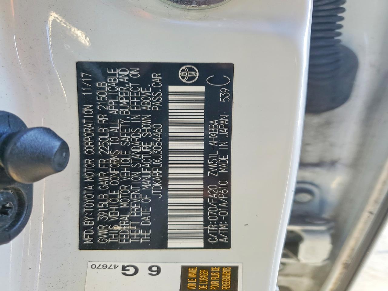 2018 TOYOTA PRIUS