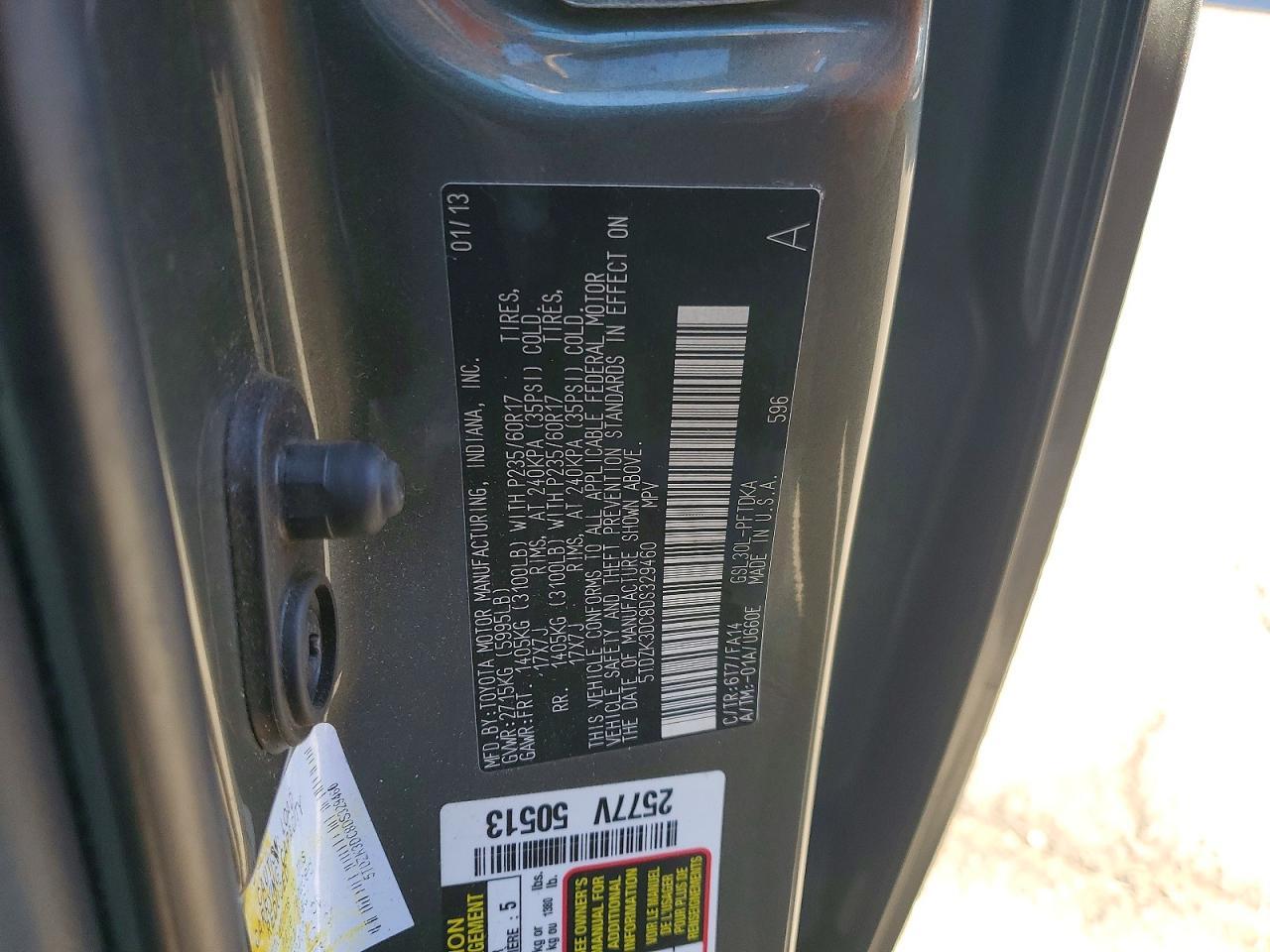 2013 TOYOTA SIENNA