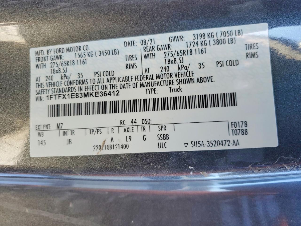 2021 FORD F-150