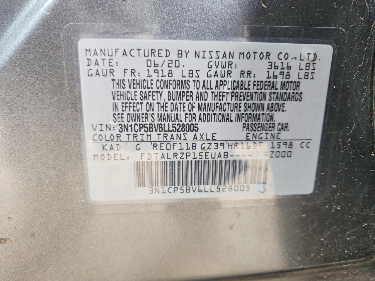 2020 NISSAN KICKS