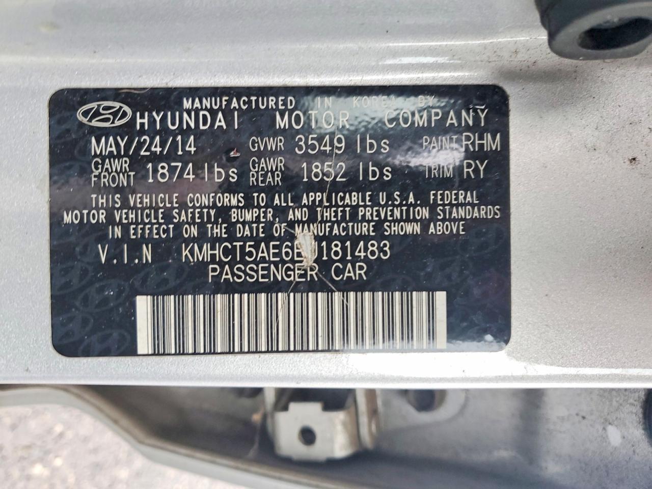 2014 HYUNDAI ACCENT