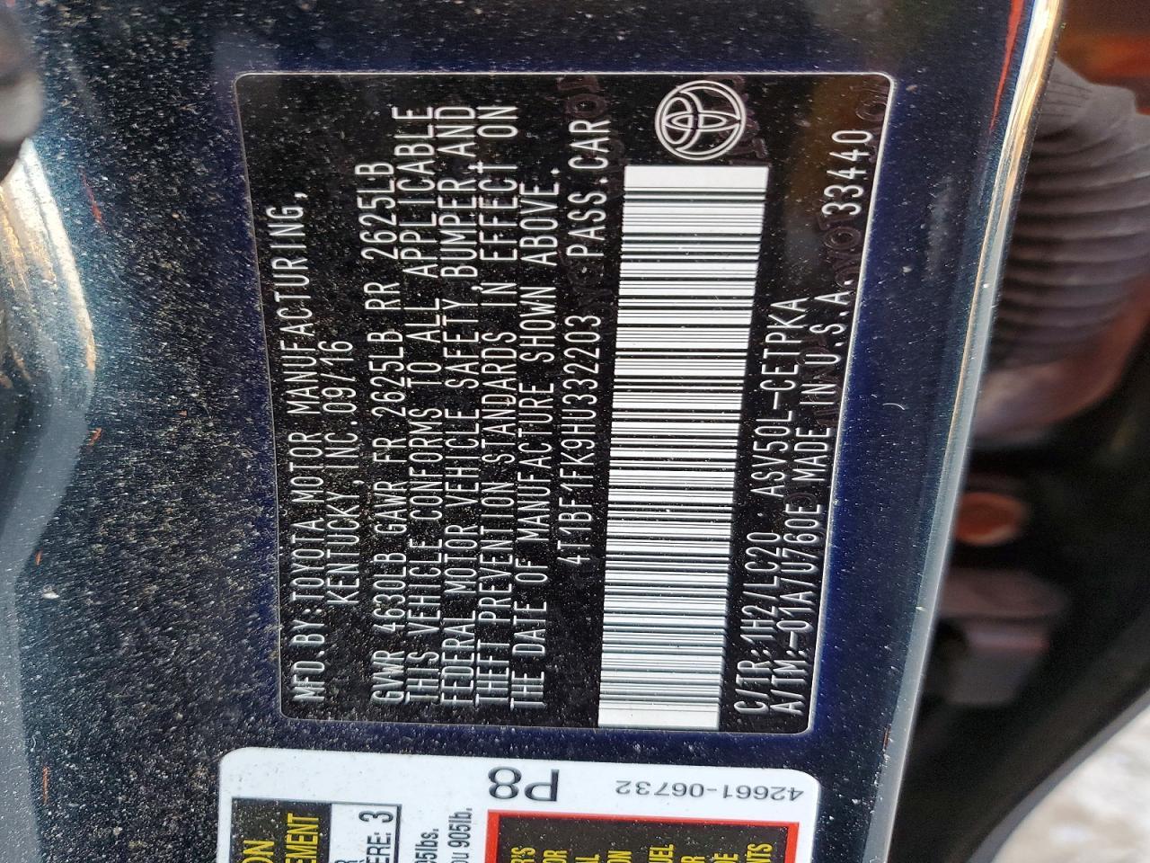 2017 TOYOTA CAMRY
