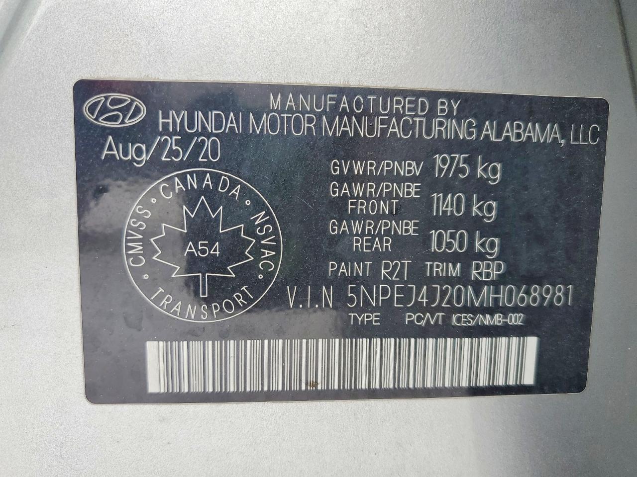 2021 HYUNDAI SONATA