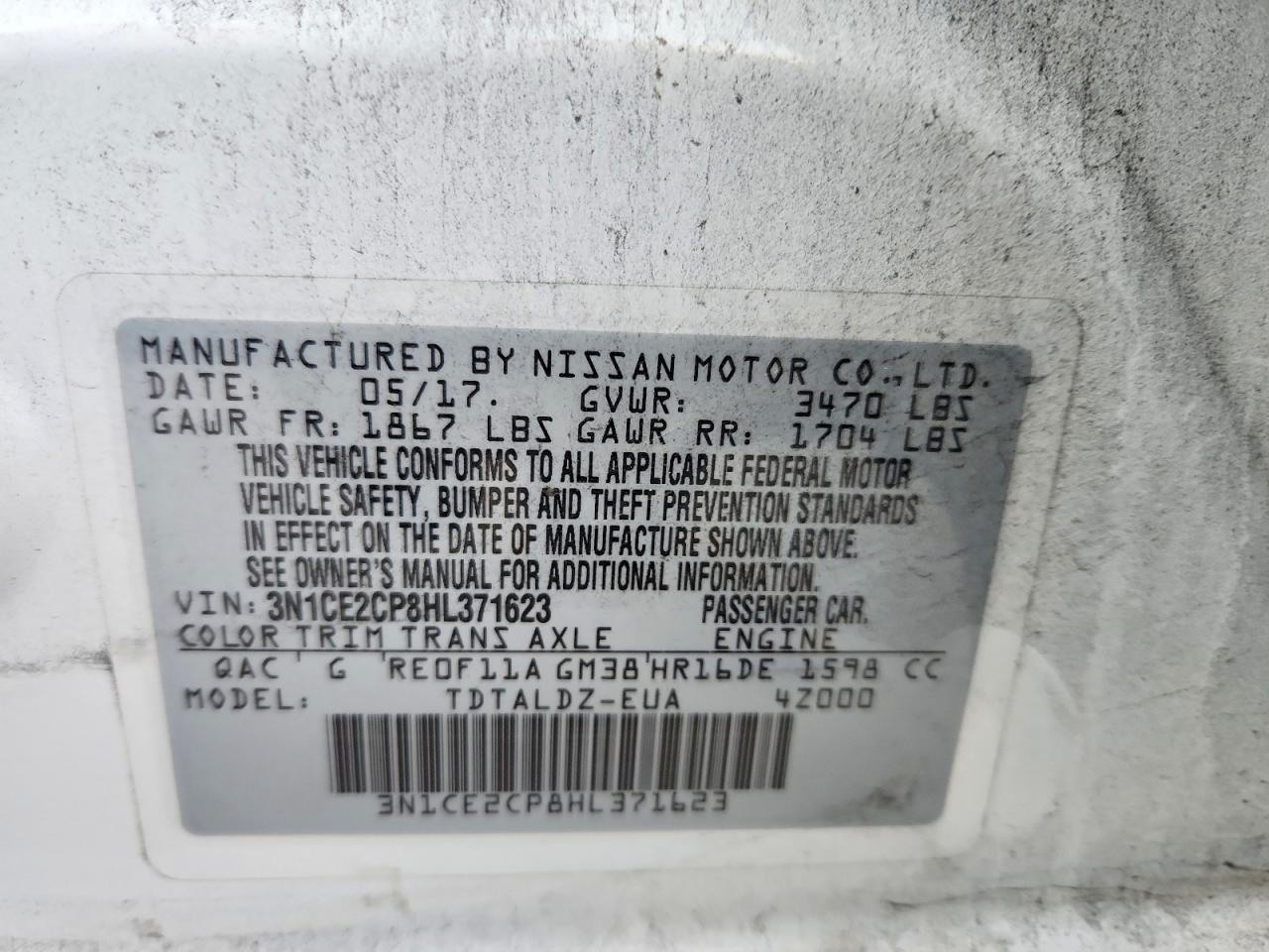 2017 NISSAN Versa Note