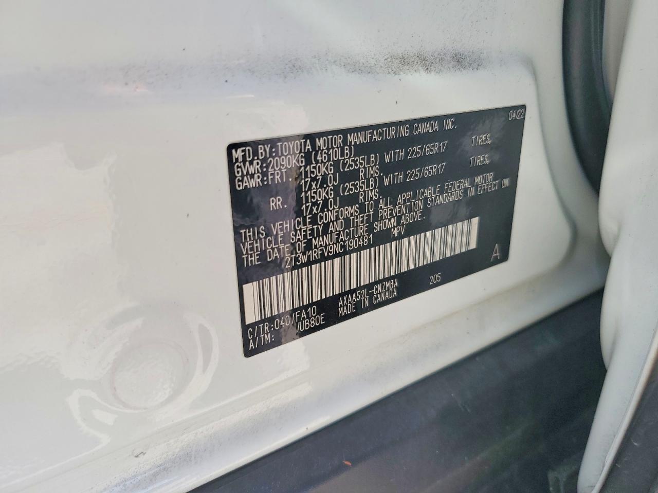 2022 TOYOTA RAV4