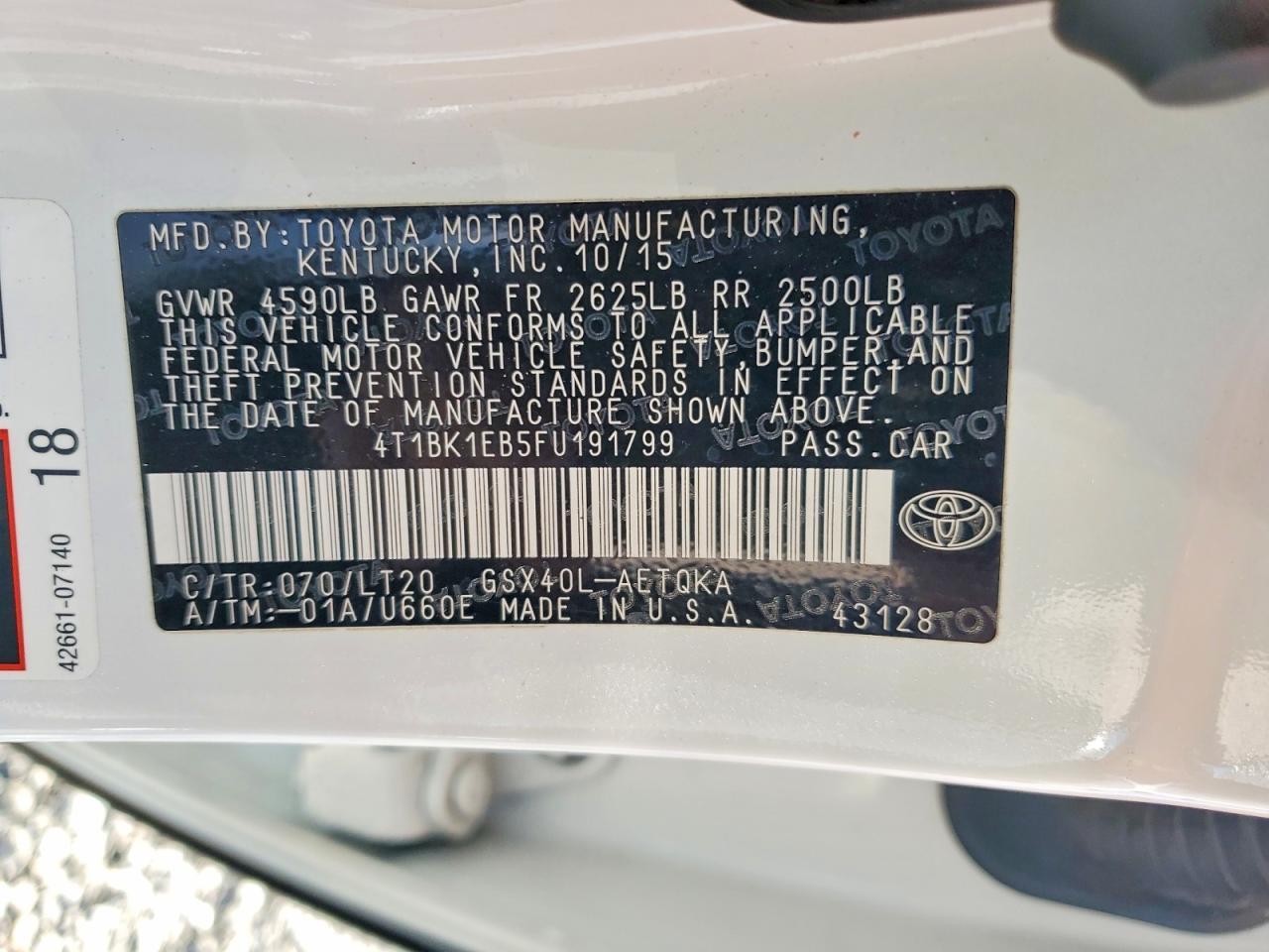 2015 TOYOTA Avalon