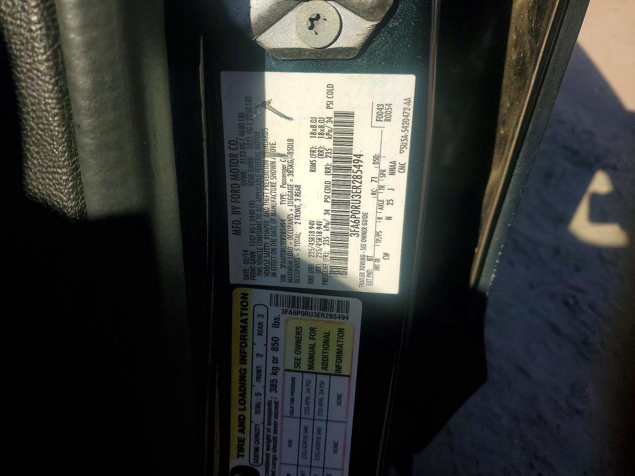 2014 FORD FUSION