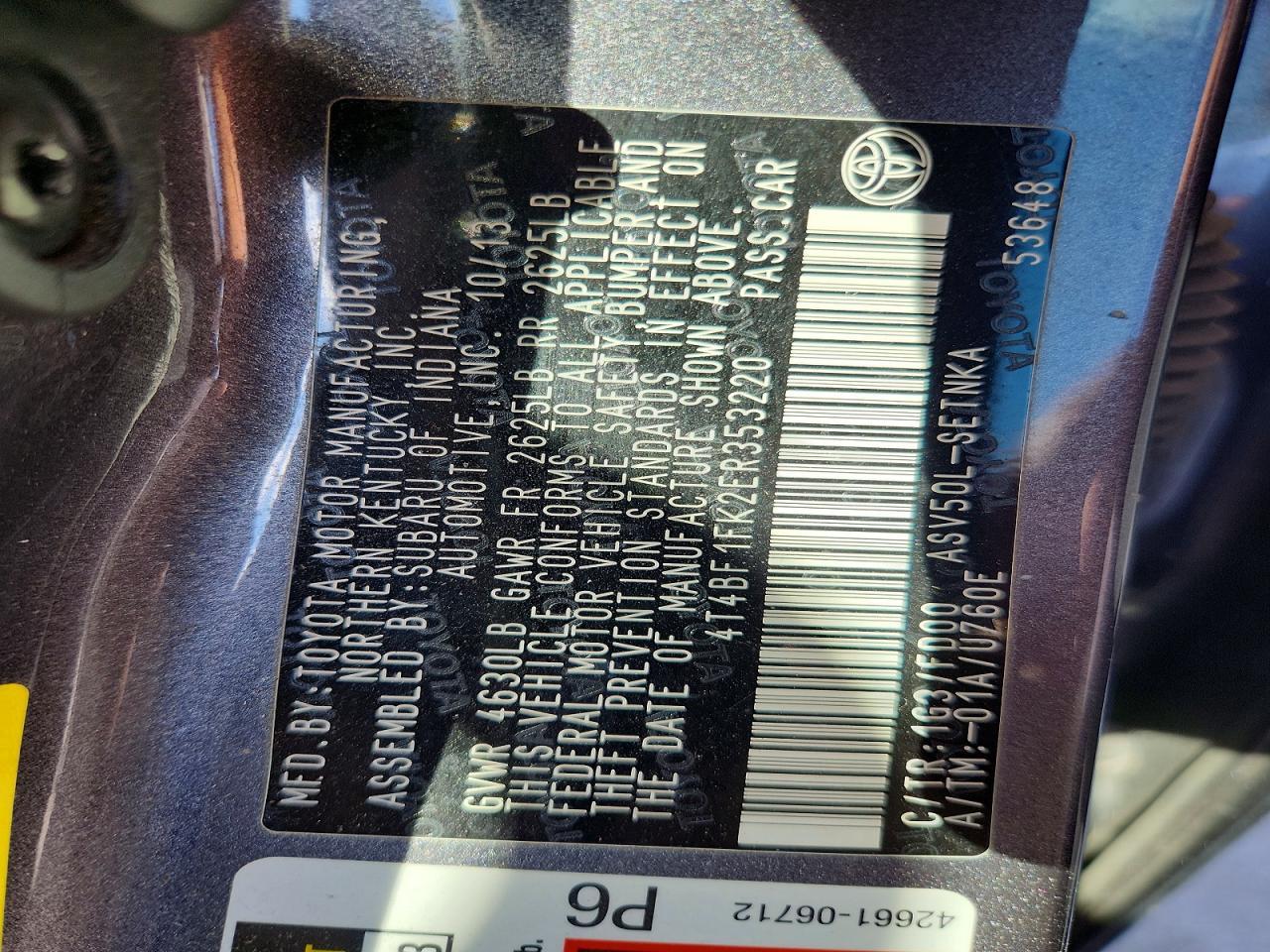 2014 TOYOTA CAMRY