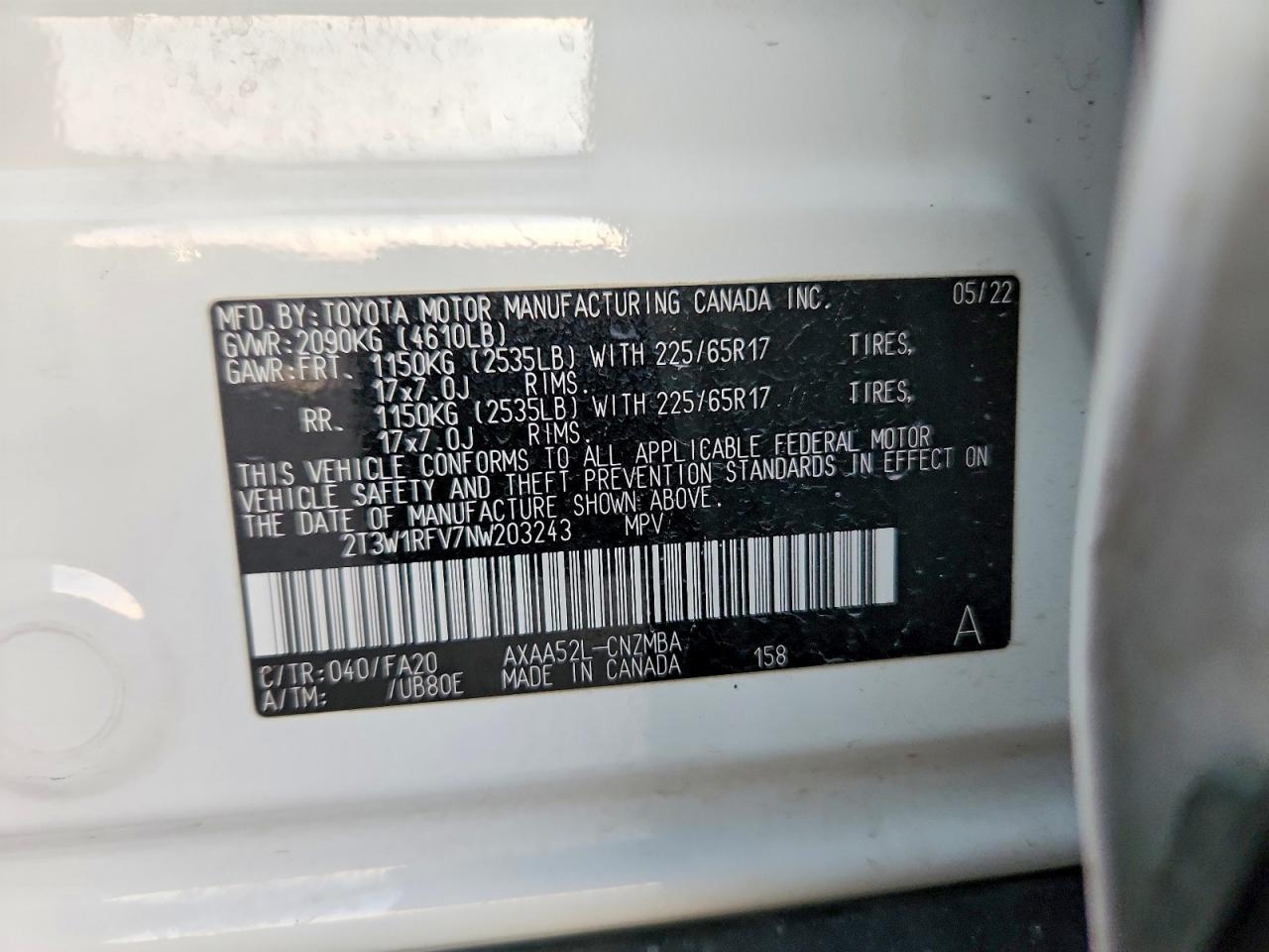 2022 TOYOTA RAV4