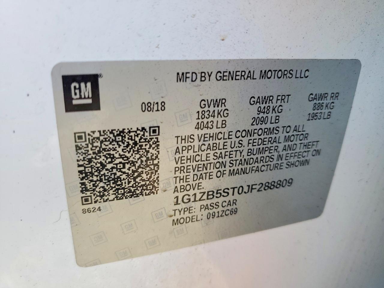 2018 CHEVROLET MALIBU